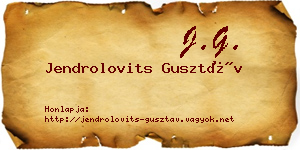 Jendrolovits Gusztáv névjegykártya